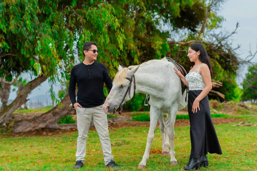 Sesión de Fotos para Parejas con Caballos M&B
